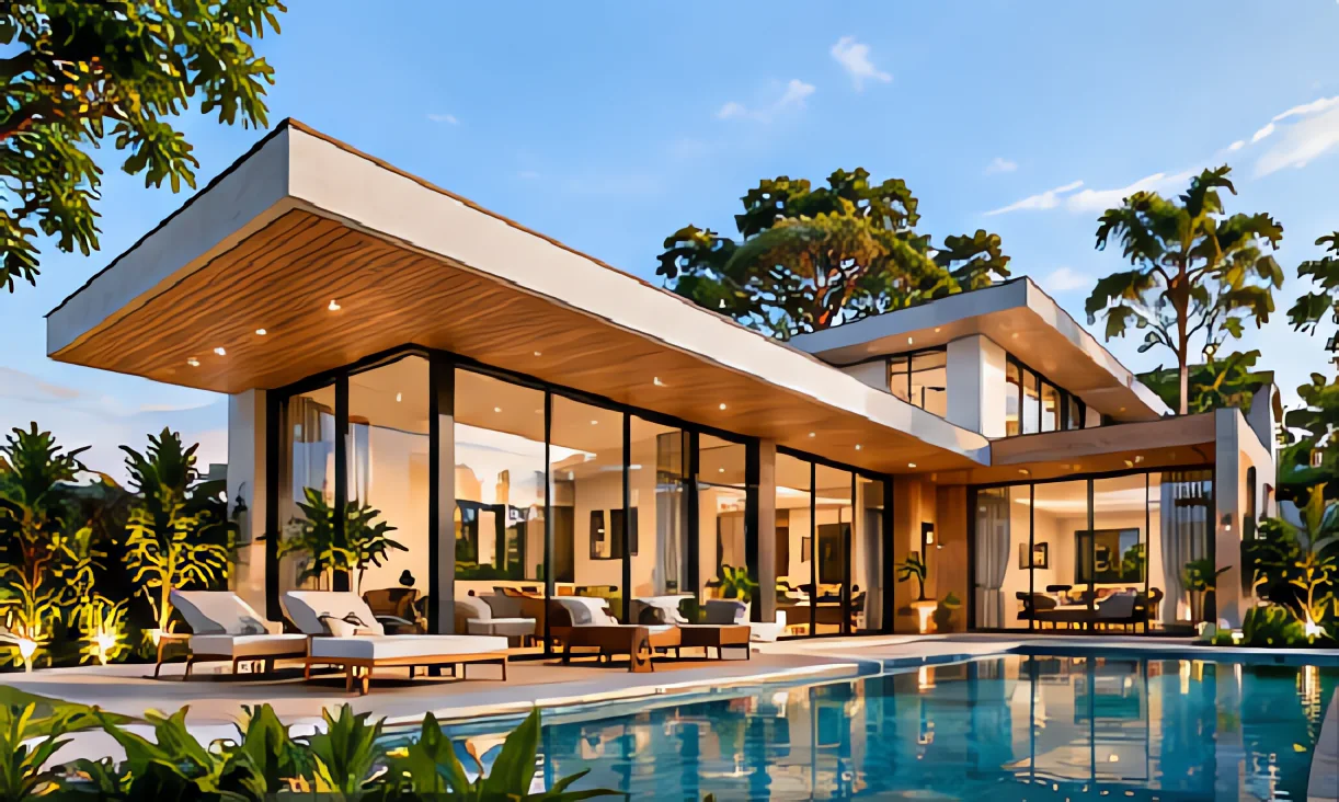 Biệt thự sân vườn hồ bơi